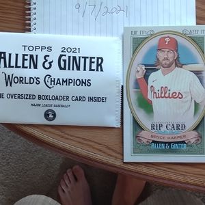 2021 Allen and ginter Bryce Harper triple rip card